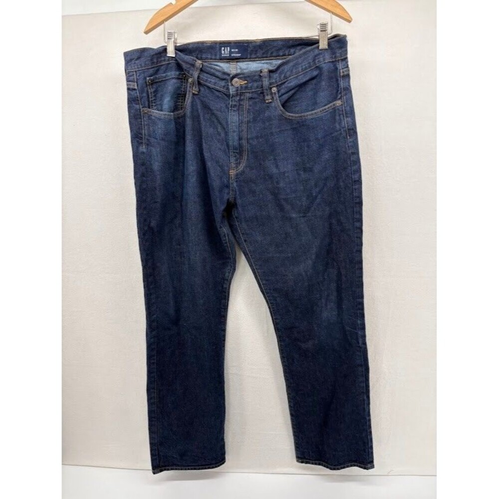 Men's Gap Size 38 x 32 Dark Wash Denim Jeans Straight Leg